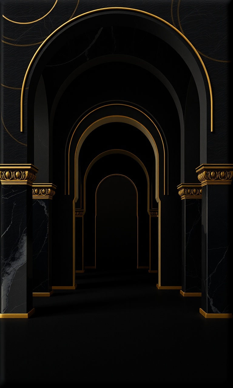 Brass Arches · Emboss — After Dark Deco tough phone case