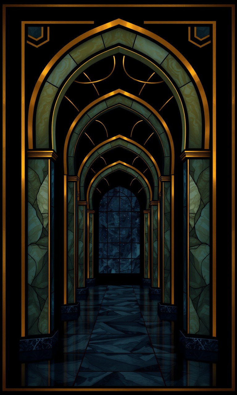 Brass Arches · Stained Glass — After Dark Deco tough phone case