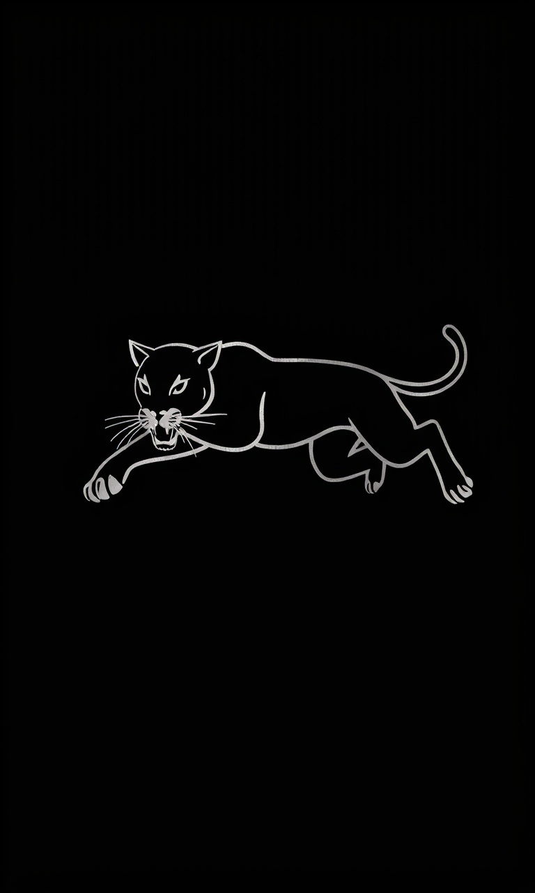 Deco Panther · Silver Foil — After Dark Deco tough phone case