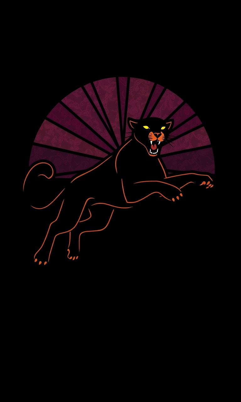 Deco Panther · Stained Glass — After Dark Deco tough phone case