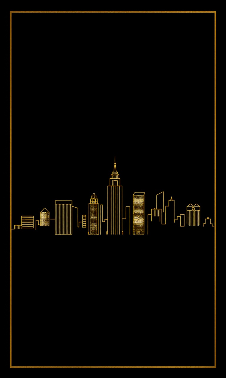 Gilded Skyline · Poster — After Dark Deco tough phone case