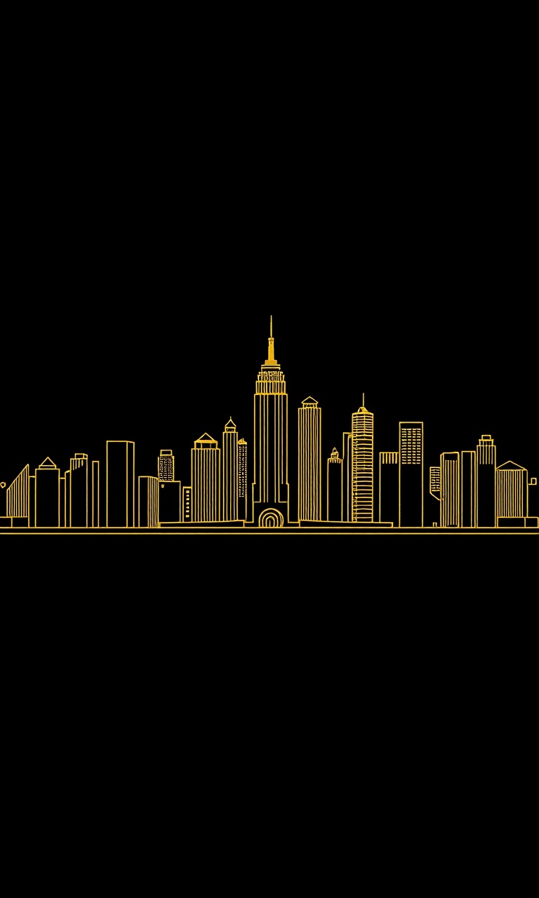 Gilded Skyline · Silver Foil — After Dark Deco tough phone case