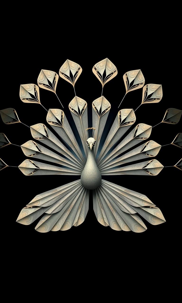 Peacock Fan · Poster — After Dark Deco tough phone case