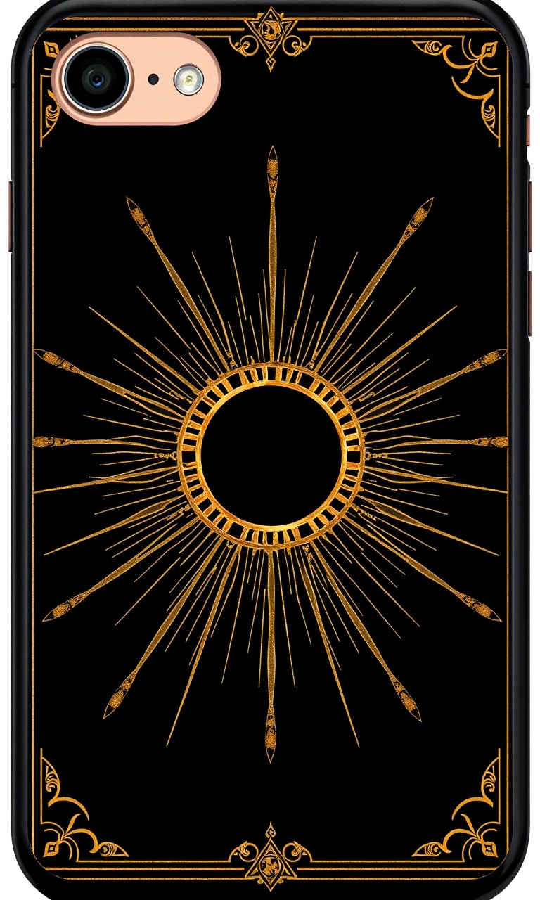 Radial Eclipse · Emboss — After Dark Deco tough phone case