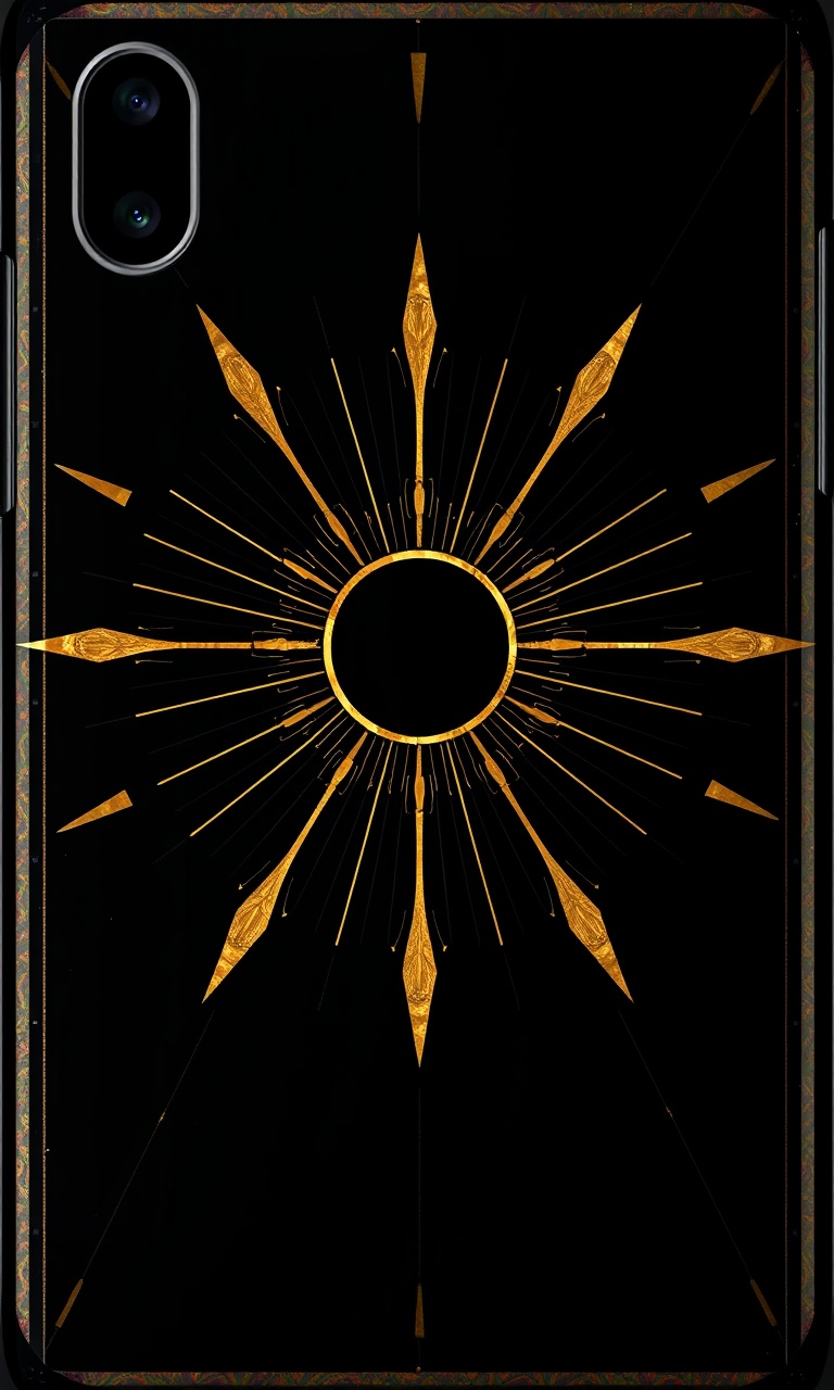 Radial Eclipse · Stained Glass — After Dark Deco tough phone case
