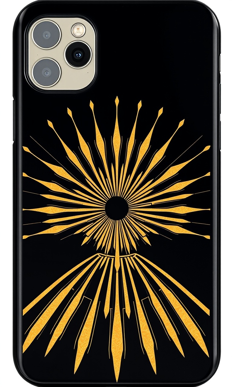 Deco Sunburst · Inlay — After Dark Deco tough phone case