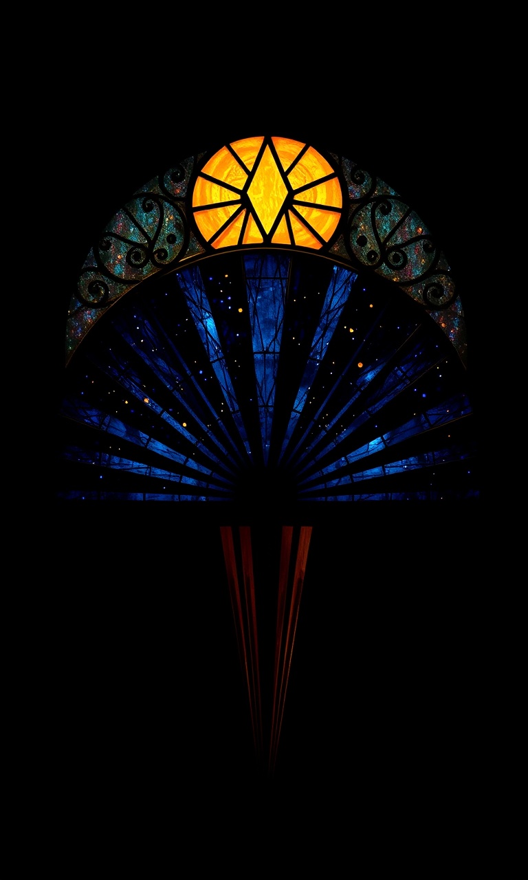 Deco Sunburst · Stained Glass — After Dark Deco tough phone case