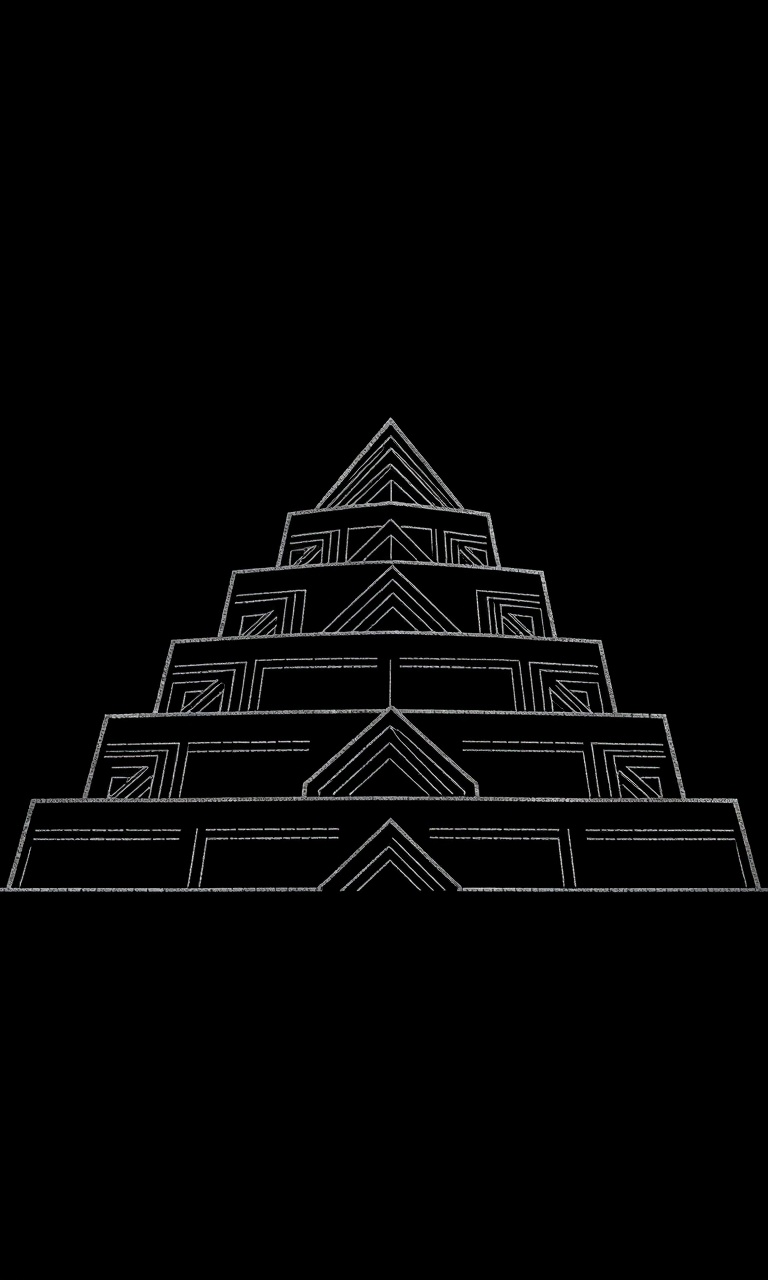 Ziggurat · Silver Foil — After Dark Deco tough phone case