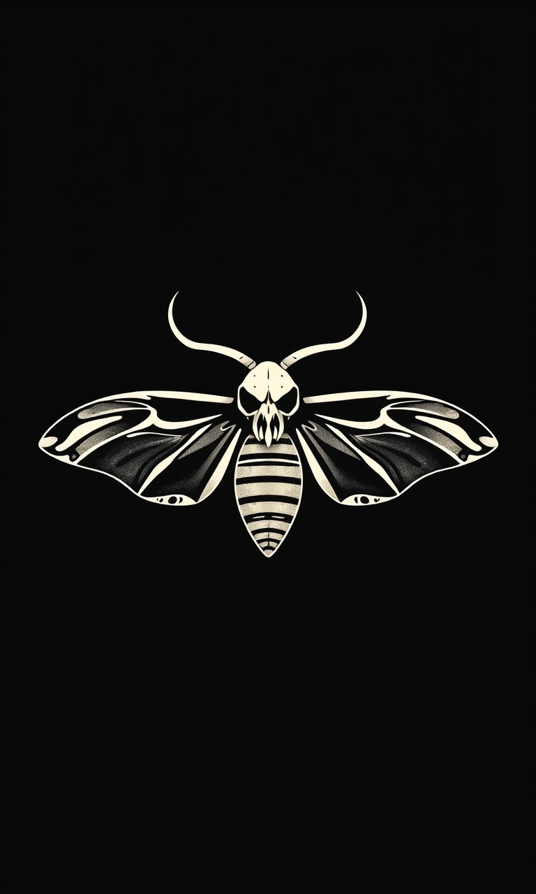 Moth Emblem · Minimal — Bone Orchard tough phone case