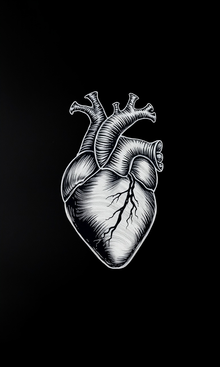 Heart Study · Chalk — Dark Academia tough phone case