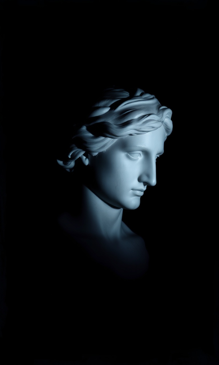 The Bust · Cyanotype — Dark Academia tough phone case