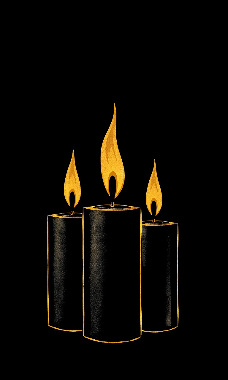 Candle Triad · Gold Foil — Gilded Occult tough phone case