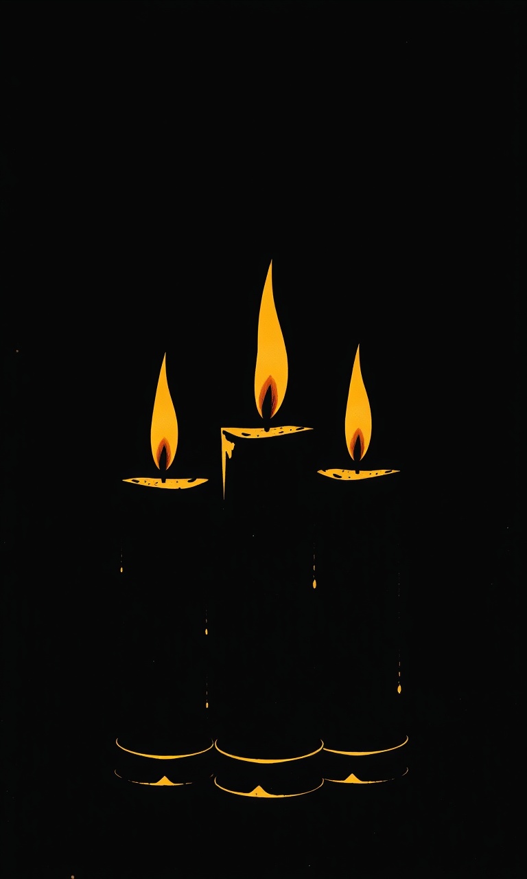 Candle Triad · Woodcut — Gilded Occult tough phone case