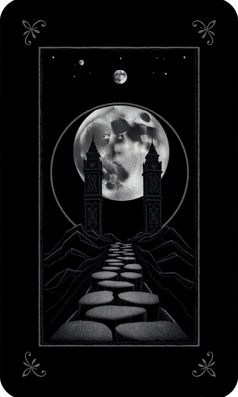 The Moon · Emboss — Gilded Occult tough phone case