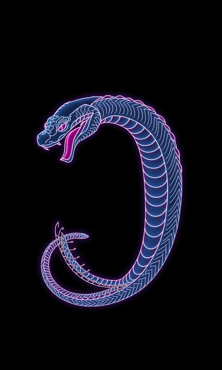Ouroboros · Thin Neon — Gilded Occult tough phone case