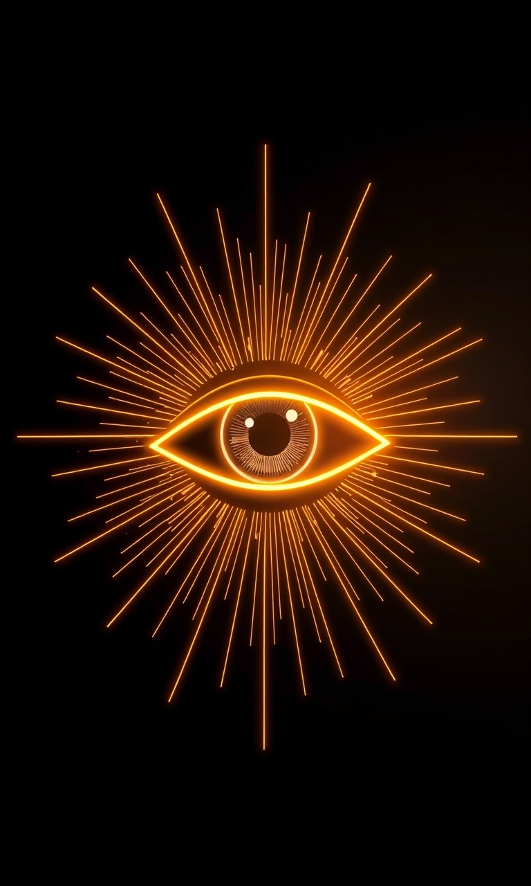 The Eye · Thin Neon — Gilded Occult tough phone case