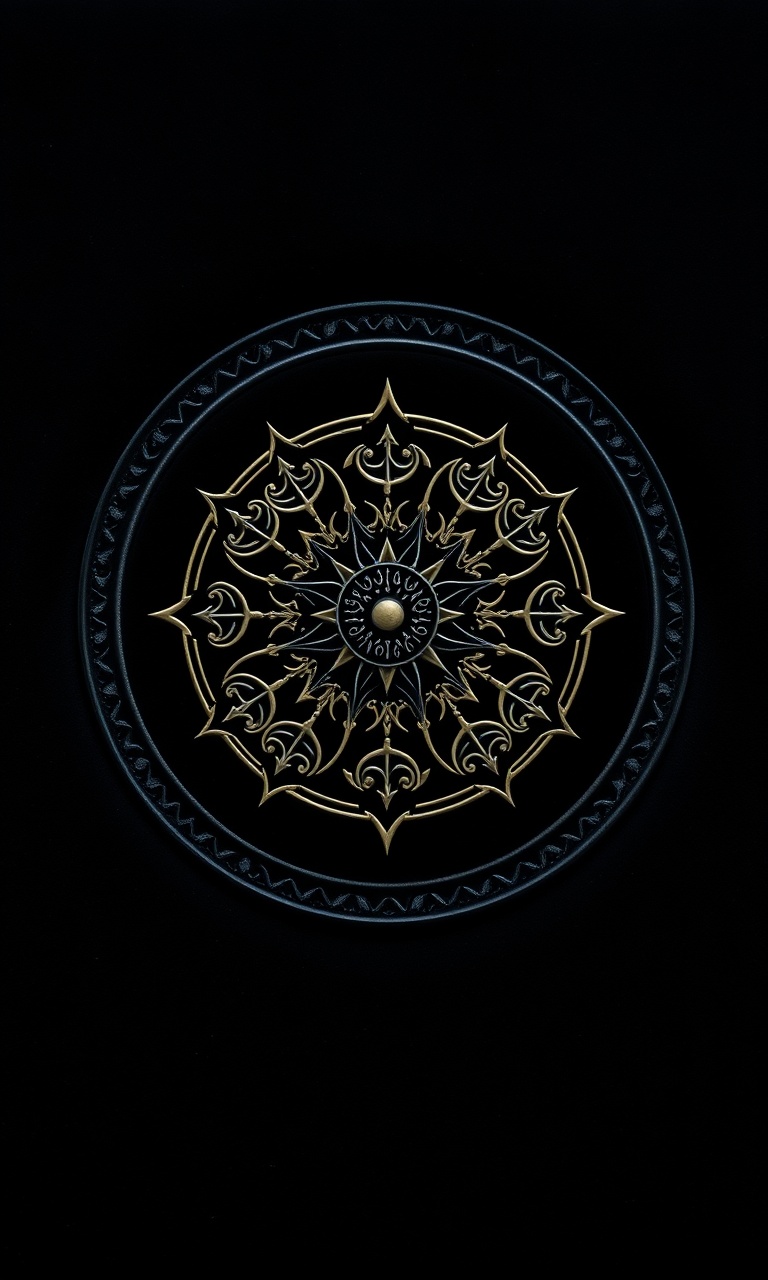 Sigil Wheel · Emboss — Gilded Occult tough phone case