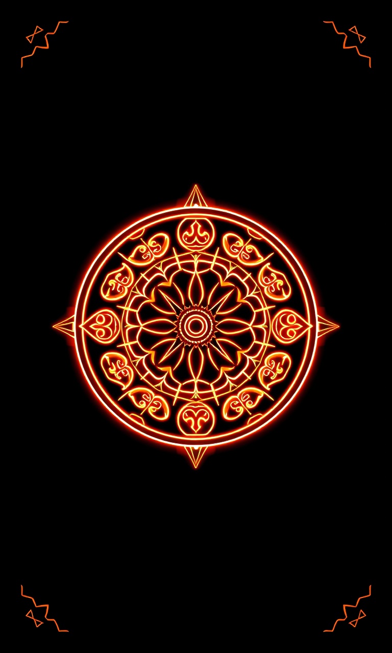 Sigil Wheel · Thin Neon — Gilded Occult tough phone case