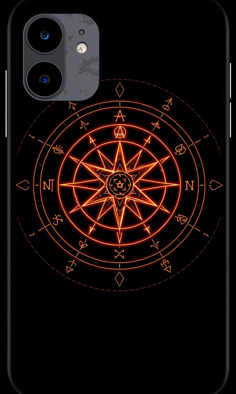 Night Atlas · Thin Neon — Gilded Occult tough phone case
