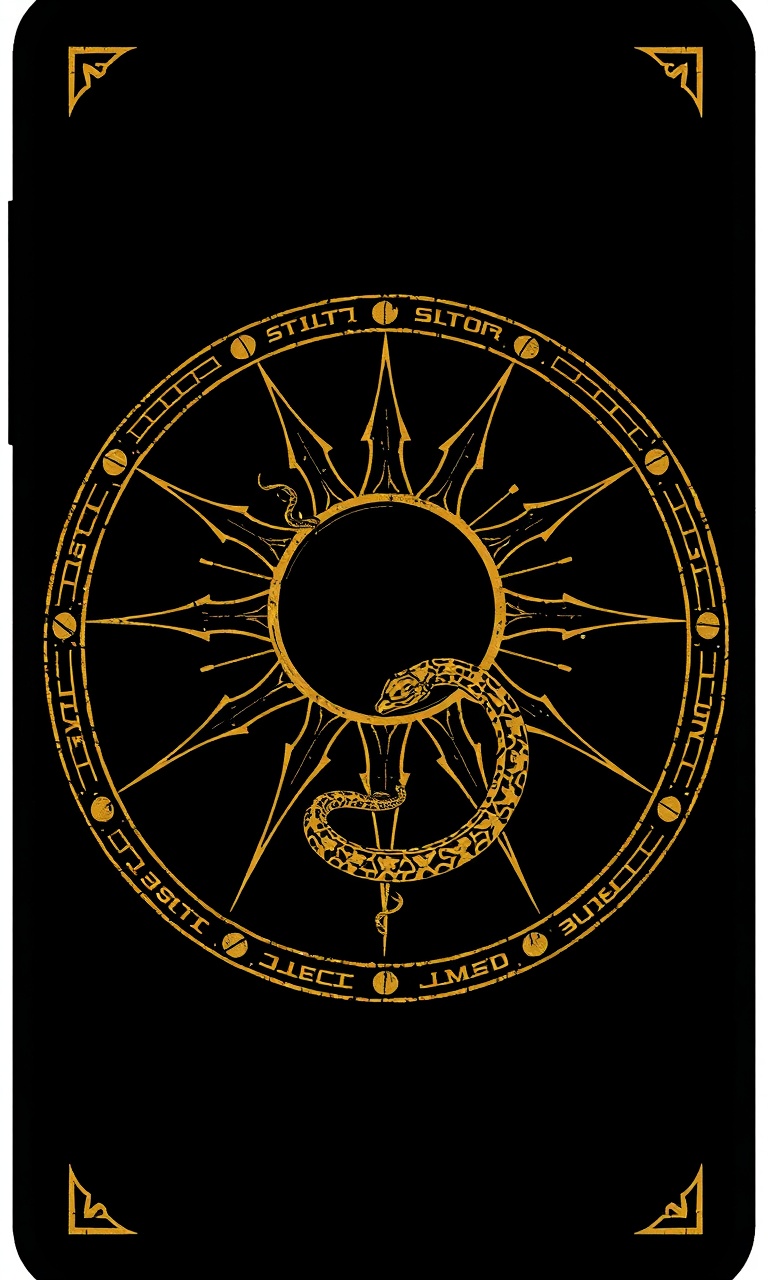 Sol Serpent · Gold Foil — Gilded Occult tough phone case