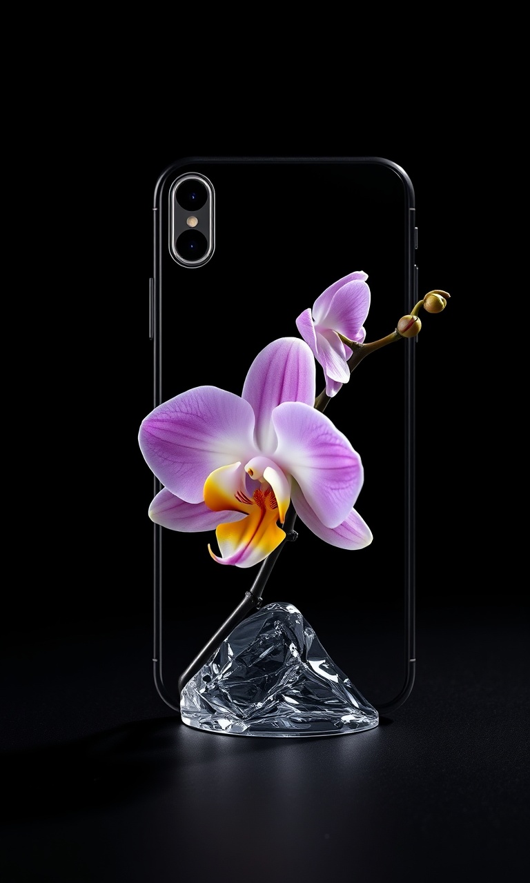 Chrome Orchid · Sculpted — Liquid Metal tough phone case