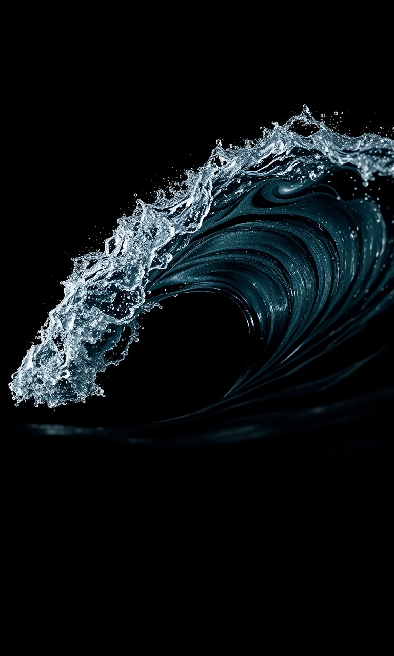 Chrome Wave · Macro — Liquid Metal tough phone case