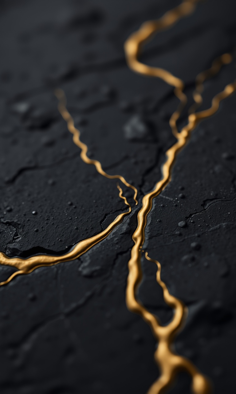 Gold Rivulets · Macro — Liquid Metal tough phone case