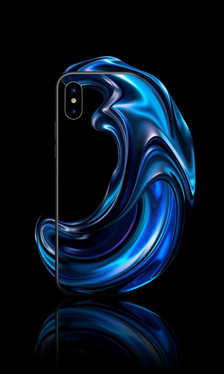 Slick Swirl · Hyperreal — Liquid Metal tough phone case