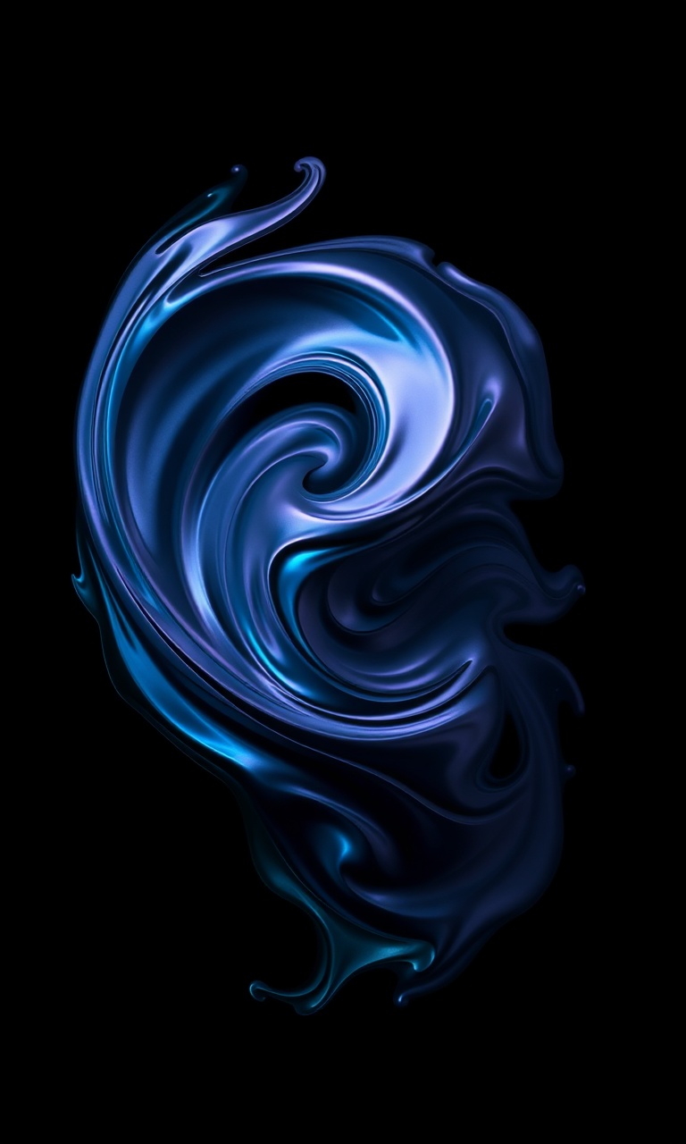 Slick Swirl · Vapor — Liquid Metal tough phone case