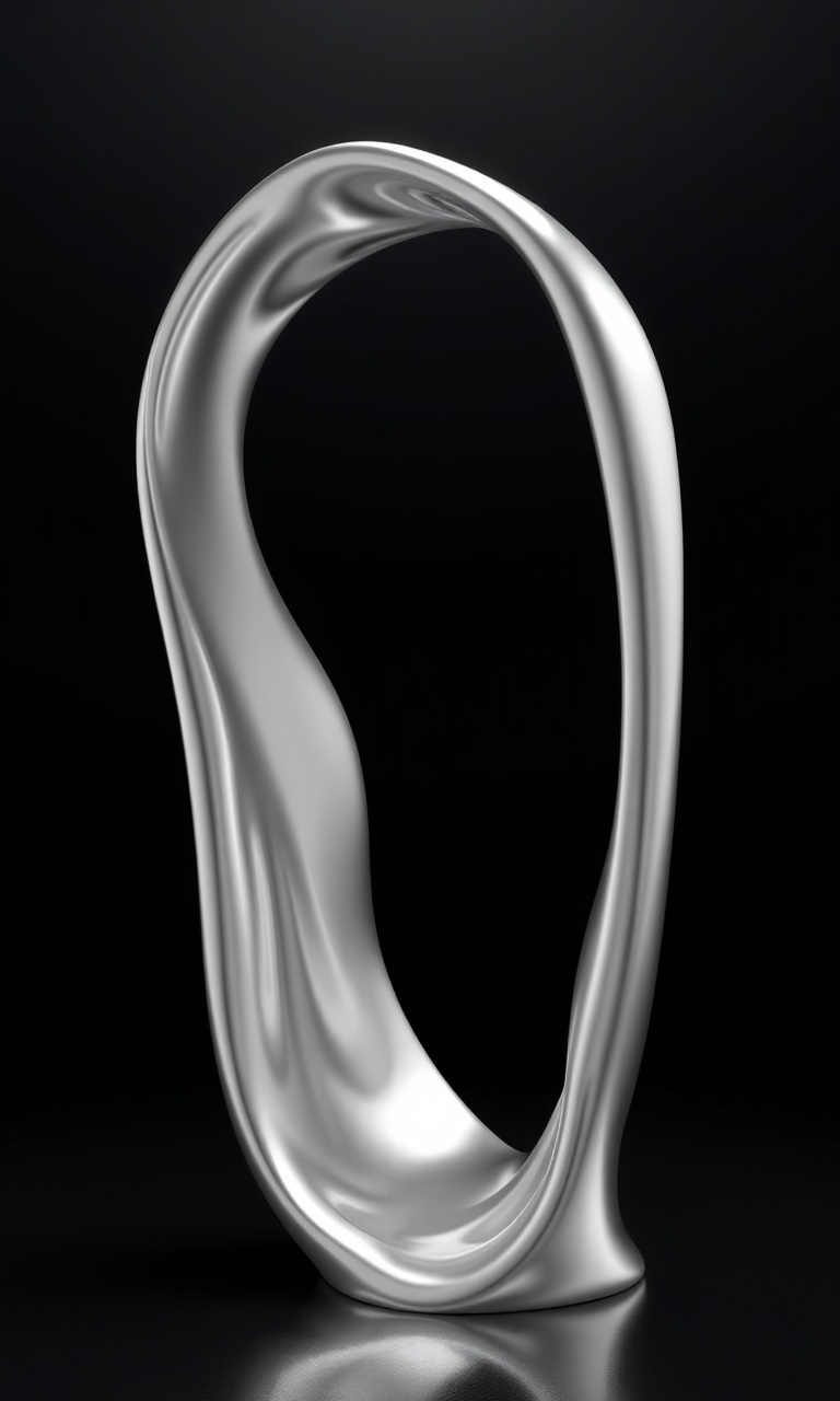 Silver Ribbon · Hyperreal — Liquid Metal tough phone case