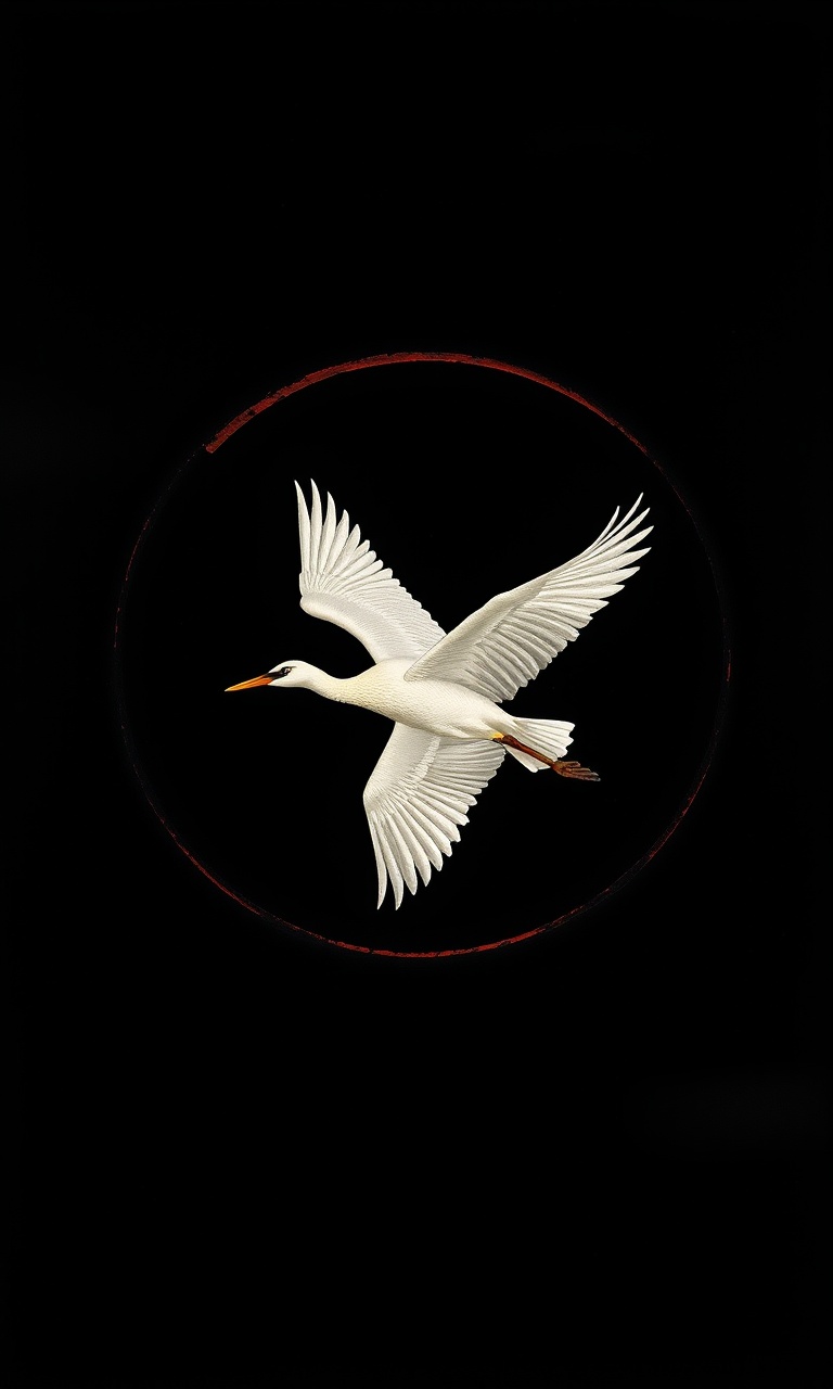 Eclipse Crane · Silk — Midnight Chinoiserie tough phone case