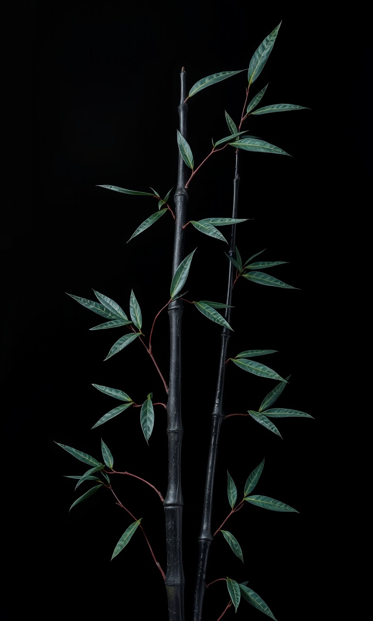 Shadow Bamboo · Porcelain — Midnight Chinoiserie tough phone case