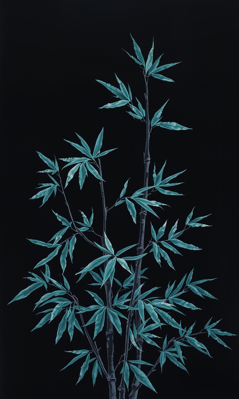 Shadow Bamboo · Ink Wash — Midnight Chinoiserie tough phone case