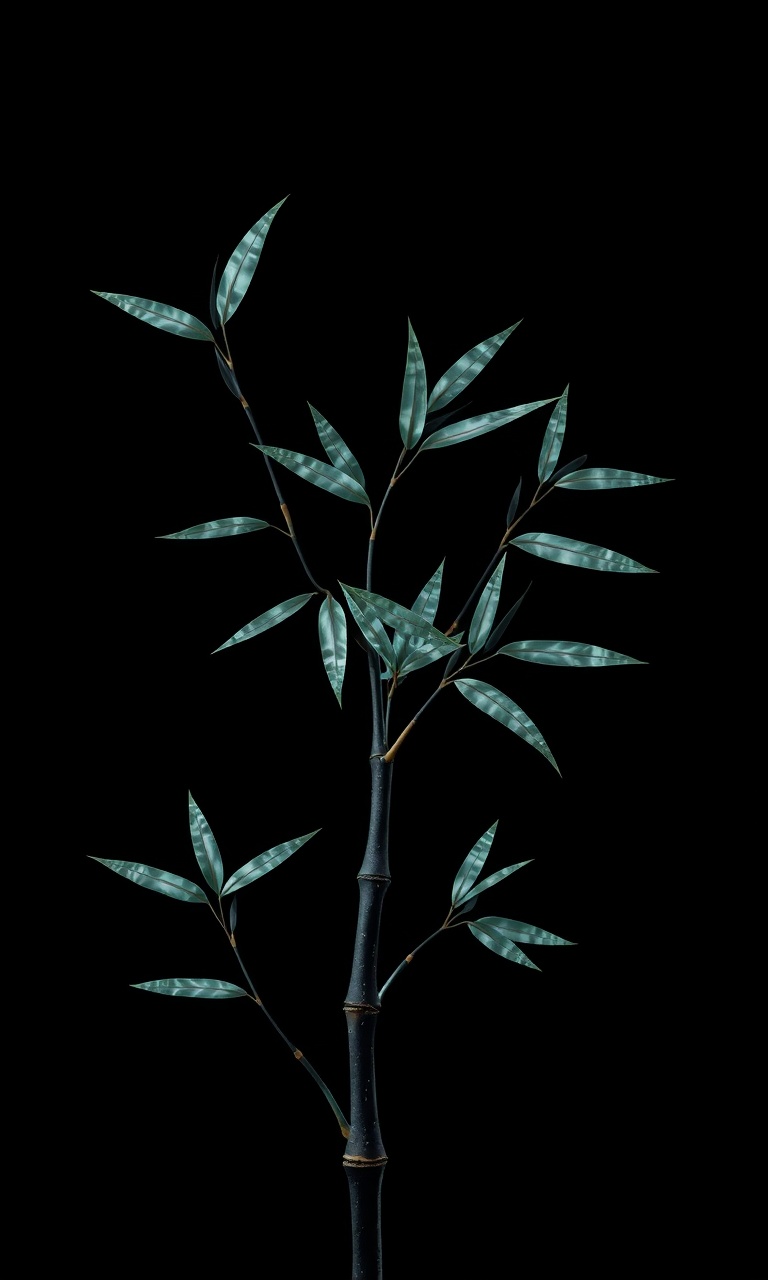 Shadow Bamboo · Pearl Inlay — Midnight Chinoiserie tough phone case