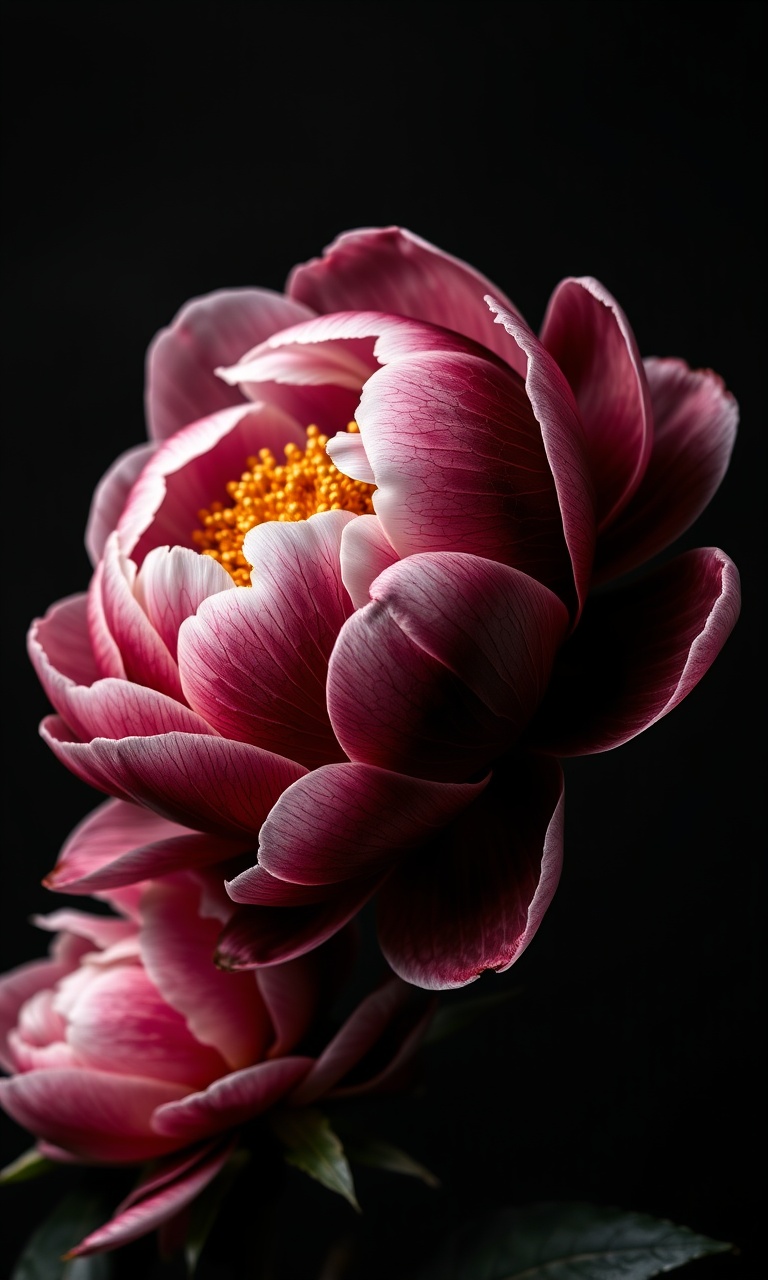 Lacquer Peony · Porcelain — Midnight Chinoiserie tough phone case