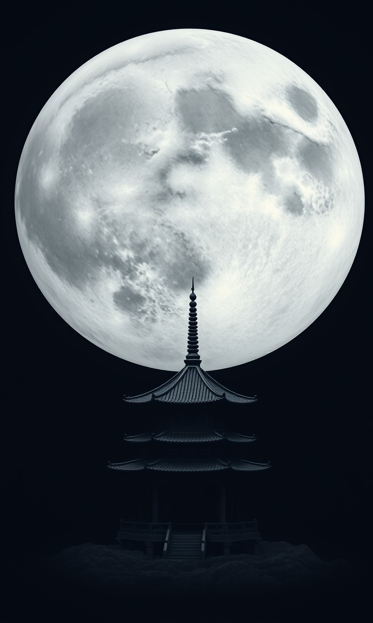 Moon Pagoda · Porcelain — Midnight Chinoiserie tough phone case