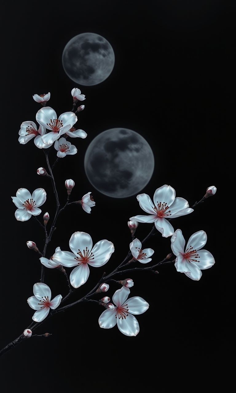 Night Plum · Pearl Inlay — Midnight Chinoiserie tough phone case