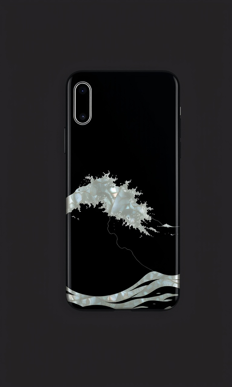 Storm Crest · Pearl Inlay — Midnight Chinoiserie tough phone case