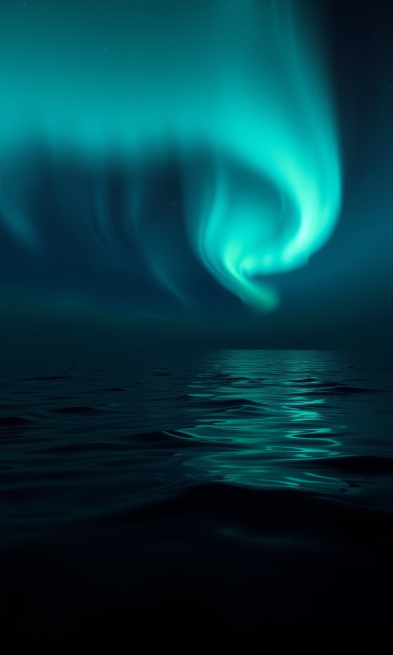 Black Aurora · Iridescent — Nebula Onyx tough phone case