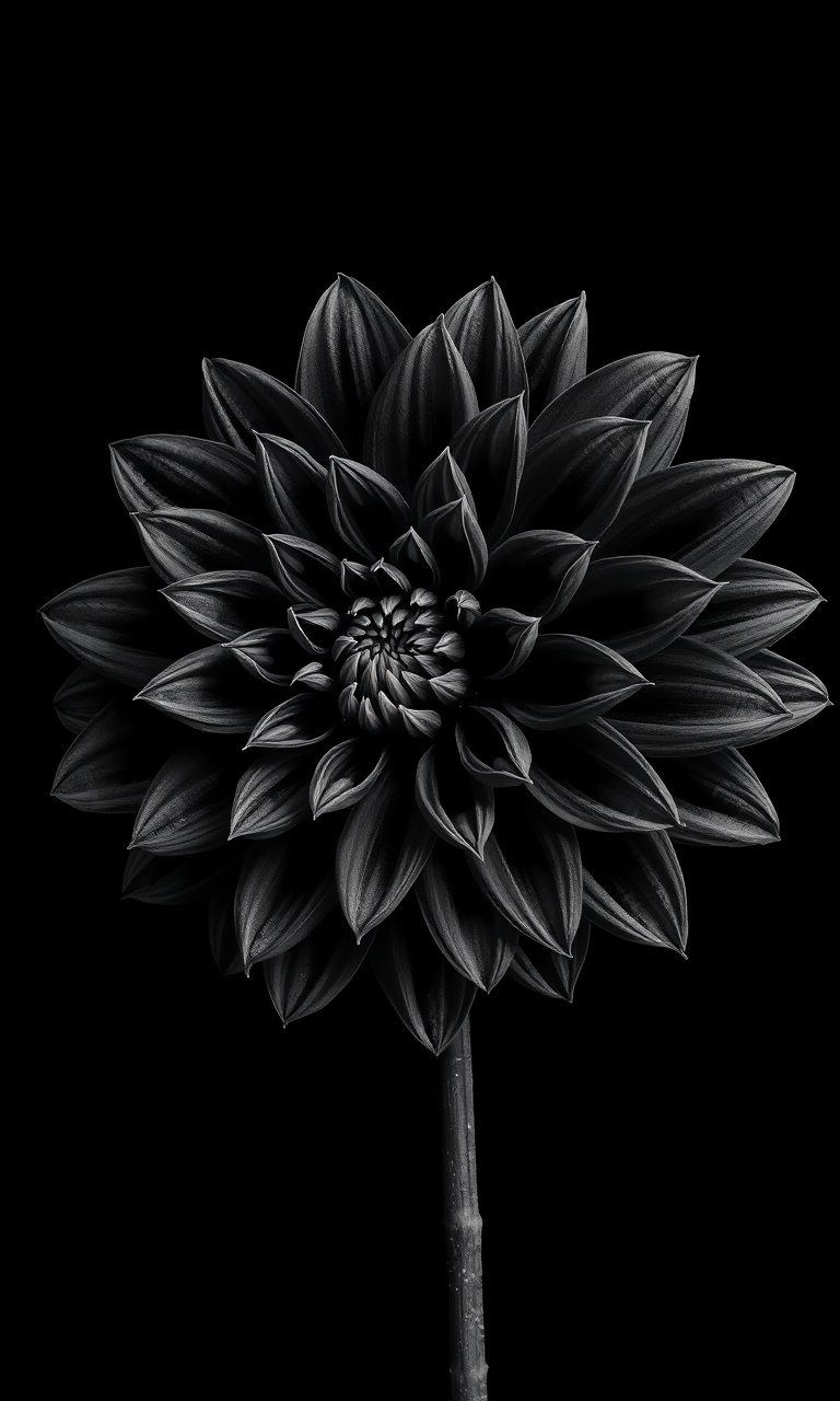 Black Dahlia · Engraved — Noir Botanica tough phone case