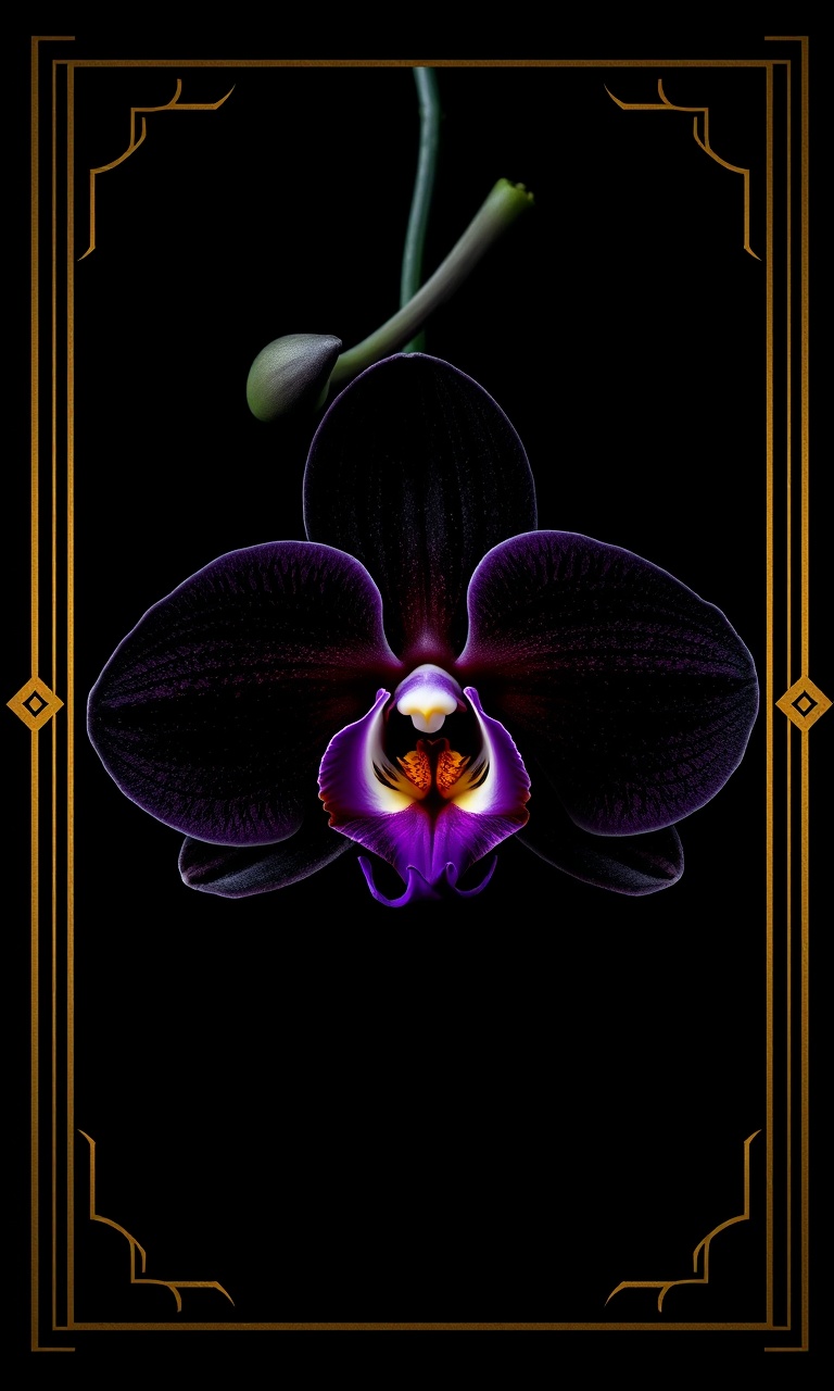 Black Orchid · Gilded — Noir Botanica tough phone case
