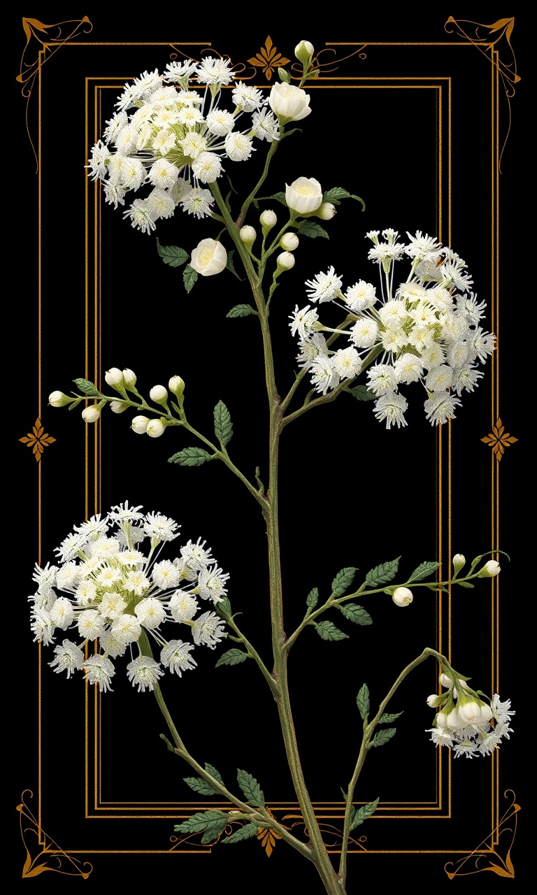 Hemlock Sprig · Gilded — Noir Botanica tough phone case