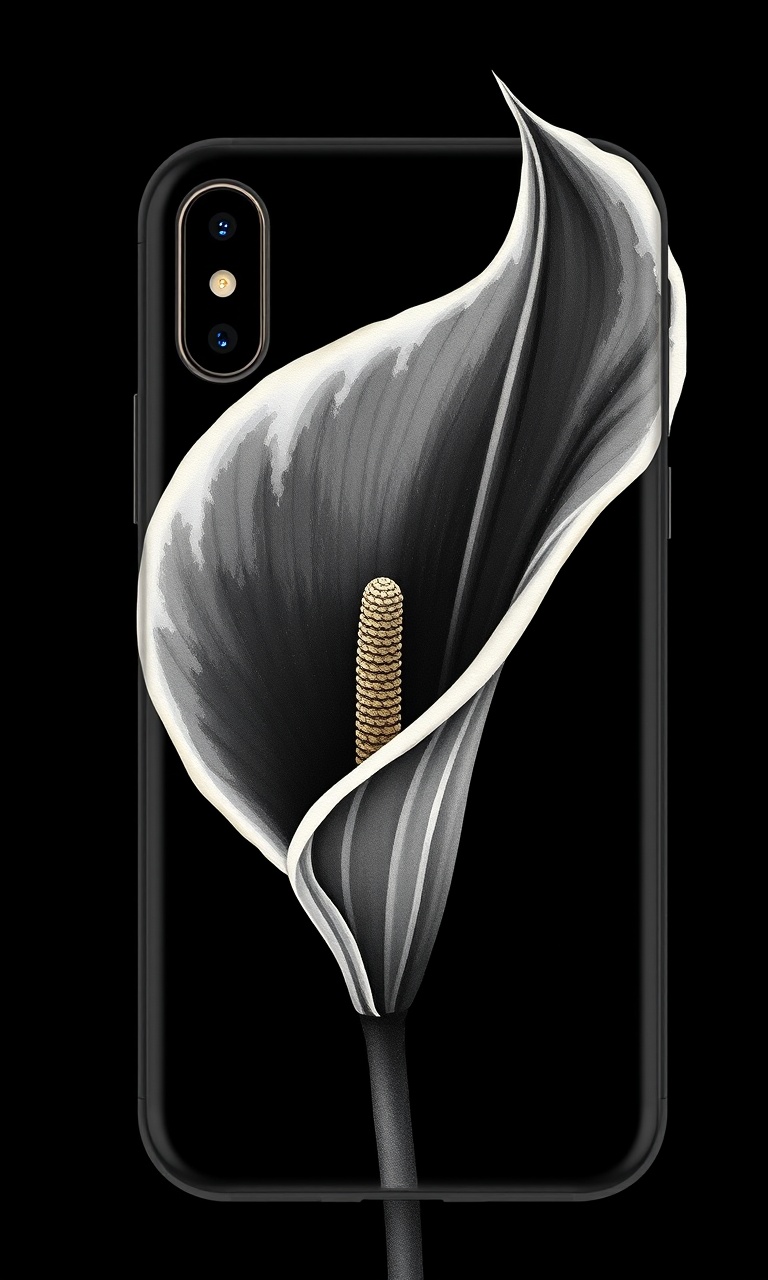 Mourning Lily · Velvet — Noir Botanica tough phone case