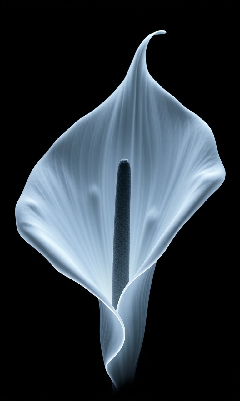 Mourning Lily · X-Ray — Noir Botanica tough phone case