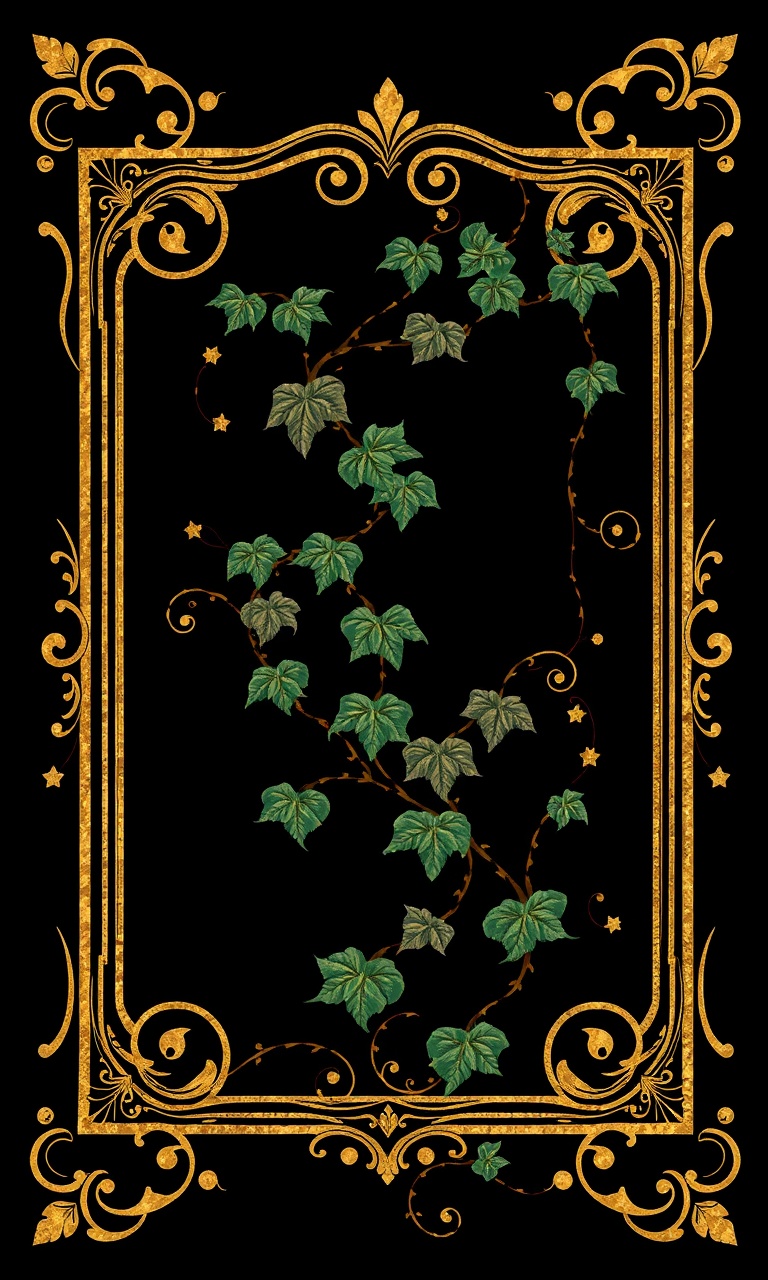 Widow's Ivy · Gilded — Noir Botanica tough phone case