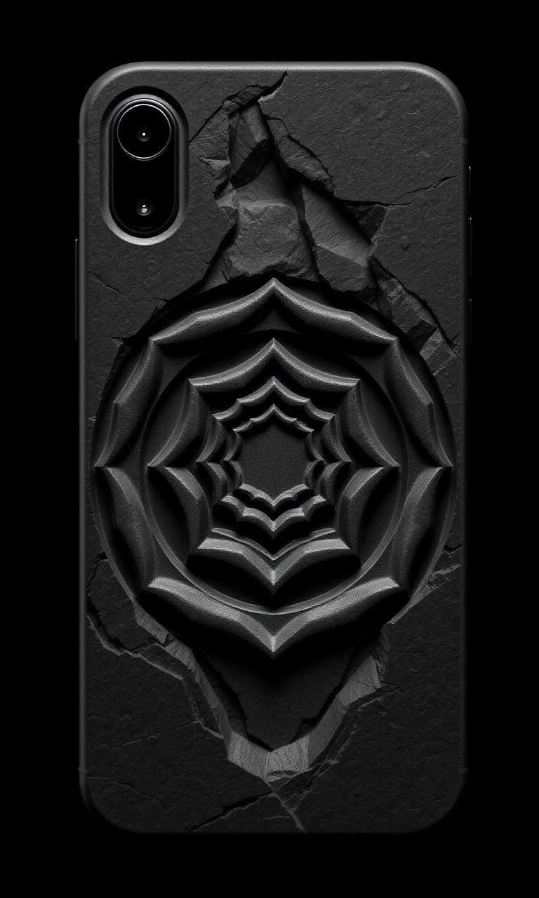 Basalt Relief · Relief — Obsidian Geometry tough phone case