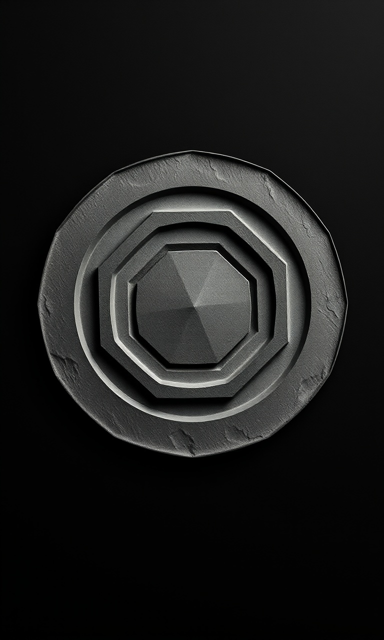 Basalt Relief · Minimal — Obsidian Geometry tough phone case