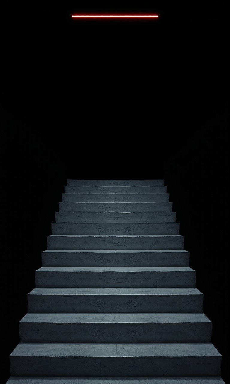 Brutalist Steps · Edge-Lit — Obsidian Geometry tough phone case