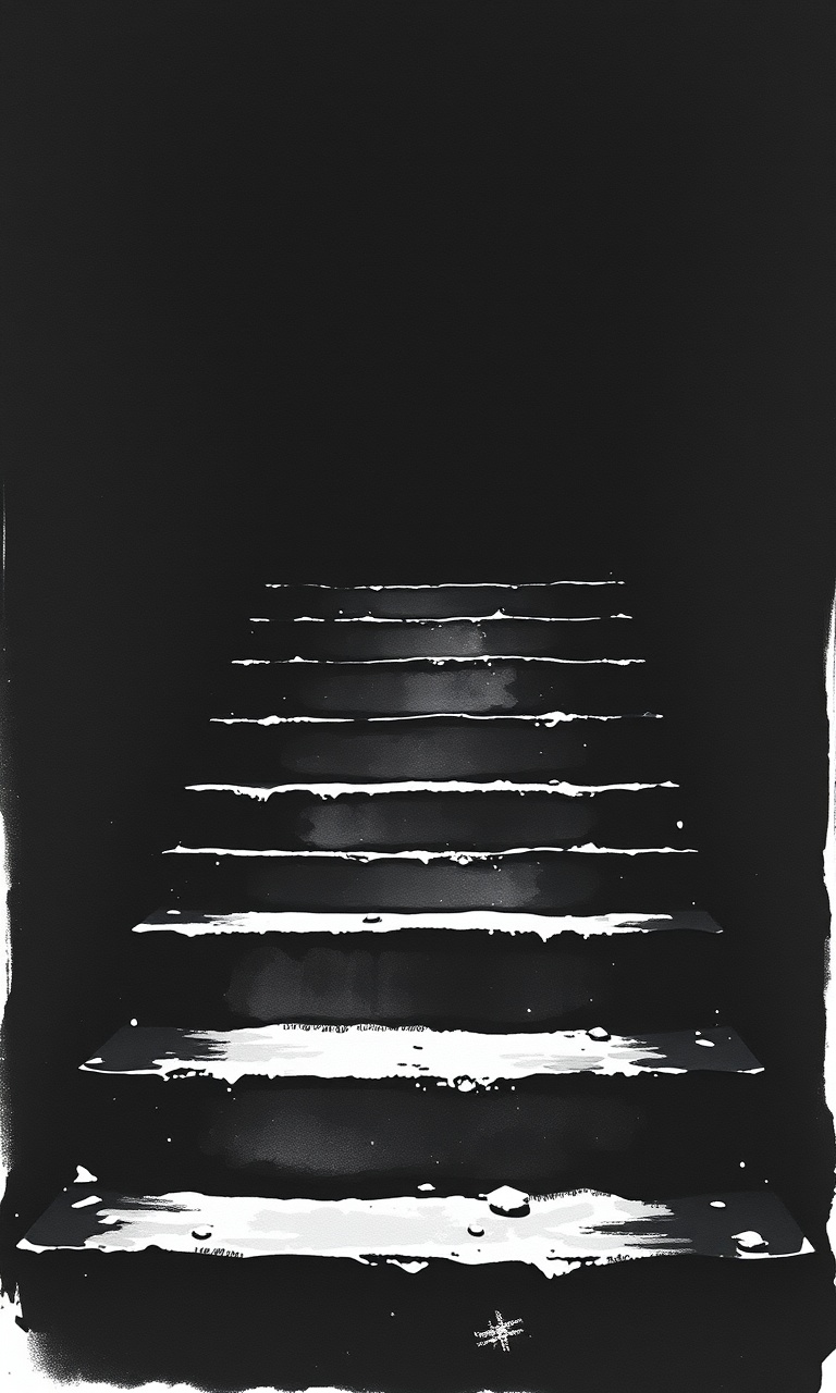 Brutalist Steps · Ink — Obsidian Geometry tough phone case