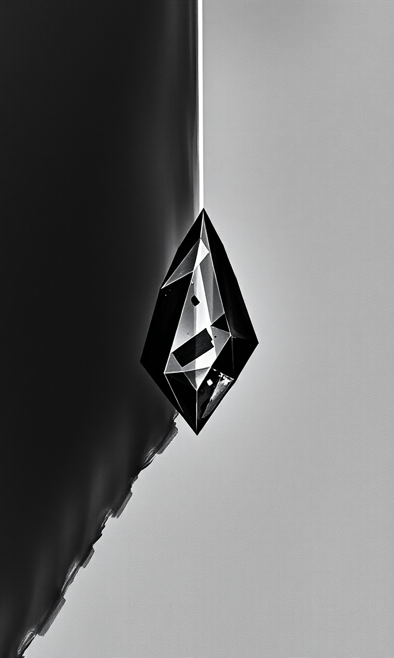 Dark Prism · Ink — Obsidian Geometry tough phone case